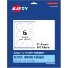 imageAvery Matte White Hexagon Labels Sure Feed Technology 25quot x 25764quot 150 White Labels PrinttoTheEdge Permanent Adhesive LaserInkjet Printable150 labels