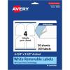 imageAvery Matte White Removable Arched Labels Sure Feed Technology PrinttoTheEdge 475quot x 35quot 400 Removable Labels LaserInkjet Printable200 labels
