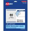 imageAvery Matte White Removable Heart Labels Sure Feed Technology PrinttoTheEdge 075quot x 075quot 1200 Removable Labels LaserInkjet Printable8 000 labels