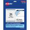 imageAvery Matte White Removable Oval Scalloped Labels Sure Feed Technology PrinttoTheEdge 118quot x 214quot 315 Removable Labels LaserInkjet Printable2 100 labels