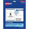 imageAvery Matte White Removable Square Labels Sure Feed Technology PrinttoTheEdge 3quot x 3quot 150 Removable Labels LaserInkjet Printable600 labels