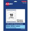 imageAvery Matte White Wraparound Band Labels Sure Feed Technology 15quot x 35quot Cigar Band Labels 250 Total PrinttoTheEdge Permanent Adhesive LaserInkjet Printable2500 labels