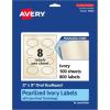imageAvery Pearlized Ivory Oval Scalloped Labels Sure Feed Technology PrinttoTheEdge 2quot x 3quot 80 Pearlized Ivory Labels LaserInkjet Printable800 labels