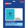 imageAvery Printable Barbell Labels Sure Feed Technology 12quot x 212quot Bright Blue Labels LaserInkjet Printable 450 Total Great for Jewelry and Cords1 800 labels