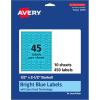 imageAvery Printable Barbell Labels Sure Feed Technology 12quot x 212quot Bright Blue Labels LaserInkjet Printable 450 Total Great for Jewelry and Cords450 labels