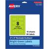imageAvery Printable Rectangle Scalloped Labels Sure Feed Technology 2quot x 3quot Bright Green Labels PrinttoTheEdge LaserInkjet Printable 80 Total Great for Mailing and Candles80 labels