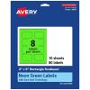 imageAvery Printable Rectangle Scalloped Labels Sure Feed Technology 2quot x 3quot Neon Green Labels PrinttoTheEdge LaserInkjet Printable 80 Total Great for Mailing and Candles80 labels