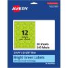 imageAvery Printable Star Labels Sure Feed Technology 214quot x 238quot Bright Green Labels PrinttoTheEdge LaserInkjet 120 Total Great for Reward Stickers and Mailing Seals240 labels