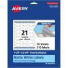 imageAvery TrueBlock Matte White Oval Scalloped Labels with Sure Feed 118quot x 214quot 210 Matte White Labels PrinttoTheEdge LaserInkjet Printable Labels Great for Packaging and Product Labels210 labels