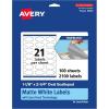 imageAvery TrueBlock Matte White Oval Scalloped Labels with Sure Feed 118quot x 214quot 210 Matte White Labels PrinttoTheEdge LaserInkjet Printable Labels Great for Packaging and Product Labels2 100 labels