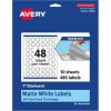 imageAvery TrueBlock Matte White Starburst Labels Sure Feed Technology 1quot 2400 Matte White Labels PrinttoTheEdge LaserInkjet Printable Great for Packaging and Product Merchandising480 labels