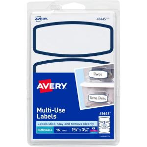 imageAvery Removable MultiUse Labels Blue Border 375 x 1625 Inches Pack of 15 41445