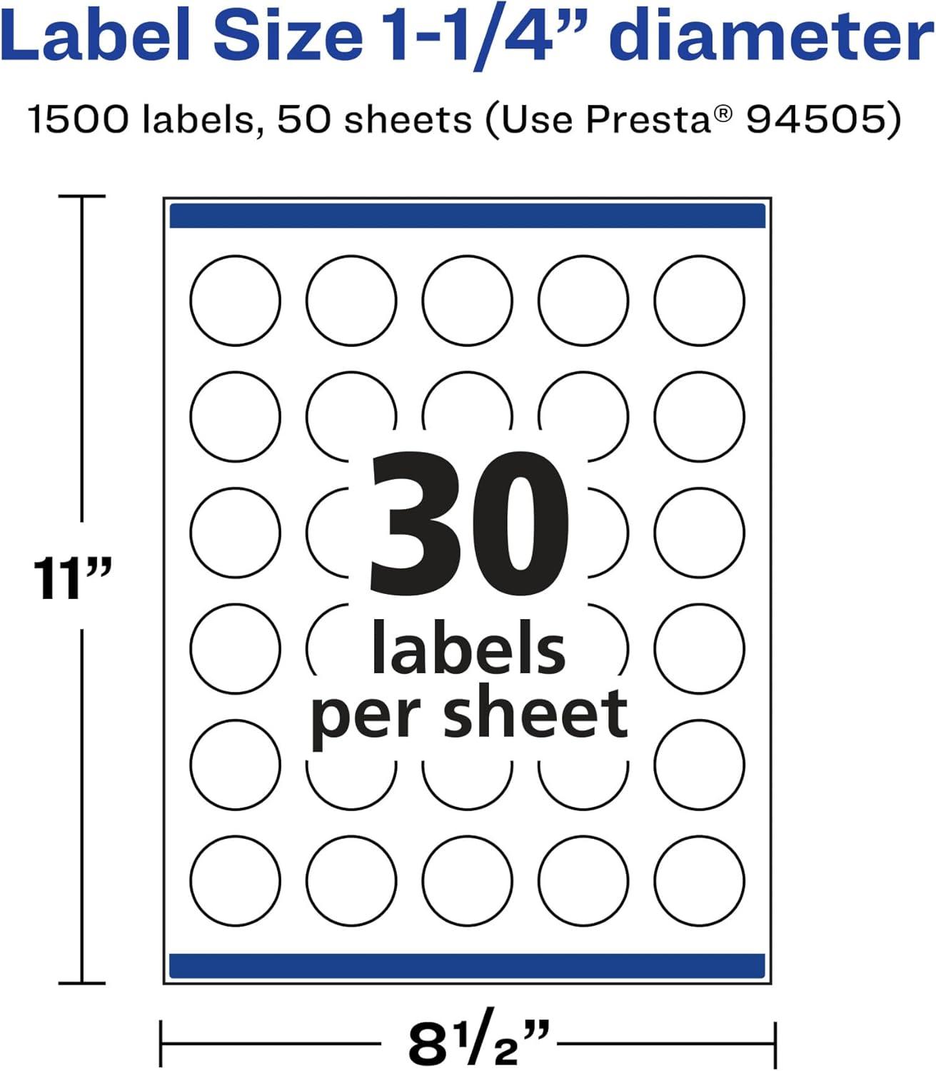 imageAvery Matte Clear Round Labels Sure Feed Technology 125quot Diameter 300 Matte Clear Labels PrinttoTheEdge LaserInkjet Printable1 500 labels
