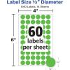 imageAvery ColorCoding Removable Labels 12 Inch Round Stickers Neon Green NonPrintable 840 Dot Stickers Total 5052Small