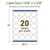 imageAvery Dissolvable Square Scalloped Labels Sure Feed Technology 158quot x 158quot Matte White PrinttoTheEdge LaserInkjet Printable 100 Labels Total500 labels