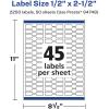 imageAvery Durable Waterproof Barbell Labels Sure Feed Technology 05quot x 25quot 450 Total Oil and TearResistant Waterproof Labels LaserPigmentBased Inkjet Printable2 250 labels