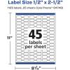 imageAvery Durable Waterproof Barbell Labels Sure Feed Technology 05quot x 25quot 450 Total Oil and TearResistant Waterproof Labels LaserPigmentBased Inkjet Printable1 125 labels