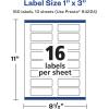 imageAvery Durable Waterproof Rectangle Labels Sure Feed Technology 1quot x 3quot 160 Total Oil and TearResistant Waterproof Labels PrinttoTheEdge LaserPigmentBased Inkjet Printable160 labels