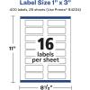 imageAvery Durable Waterproof Rectangle Labels Sure Feed Technology 1quot x 3quot 160 Total Oil and TearResistant Waterproof Labels PrinttoTheEdge LaserPigmentBased Inkjet Printable400 labels