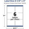 imageAvery Durable Waterproof Rectangle Labels Sure Feed Technology 313quot x 4quot 60 Total Oil and TearResistant Waterproof LaserPigmentBased Inkjet Printable60 labels