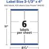 imageAvery Durable Waterproof Rectangle Labels Sure Feed Technology 313quot x 4quot 60 Total Oil and TearResistant Waterproof LaserPigmentBased Inkjet Printable600 labels