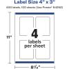 imageAvery Durable Waterproof Rectangle Labels Sure Feed Technology 4quot x 3quot 100 Total Oil and TearResistant Waterproof Labels PrinttoTheEdge LaserPigmentBased Inkjet Printable400 labels