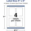 imageAvery Durable Waterproof Rectangle Labels Sure Feed Technology 4quot x 3quot 100 Total Oil and TearResistant Waterproof Labels PrinttoTheEdge LaserPigmentBased Inkjet Printable40 labels