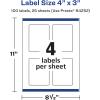 imageAvery Durable Waterproof Rectangle Labels Sure Feed Technology 4quot x 3quot 100 Total Oil and TearResistant Waterproof Labels PrinttoTheEdge LaserPigmentBased Inkjet Printable100 labels