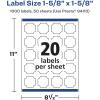 imageAvery Durable Waterproof Square Scalloped Labels Sure Feed Technology 158quot x 158quot 200 Total Oil and TearResistant Waterproof Labels PrinttoTheEdge LaserPigmentBased Inkjet Printable1 000 labels