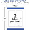 imageAvery Durable Waterproof Wraparound Rectangle Labels with Sure Feed Technology 325quot x 775quot Matte White LaserPigmentInkjet 16 Customizable Labels 22835One Size