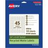 imageAvery EcoFriendly Matte White Recycled Barbell Labels 05quot x 25quot Matte White Labels Permanent Adhesive LaserInkjet Printable 450 Total5 X 25