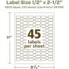 imageAvery EcoFriendly Matte White Recycled Barbell Labels 05quot x 25quot Matte White Labels Permanent Adhesive LaserInkjet Printable 450 Total5 X 25