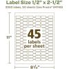 imageAvery EcoFriendly Matte White Recycled Barbell Labels 05quot x 25quot Matte White Labels Permanent Adhesive LaserInkjet Printable 450 Total5 X 25