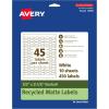 imageAvery EcoFriendly Matte White Recycled Barbell Labels 05quot x 25quot Matte White Labels Permanent Adhesive LaserInkjet Printable 450 Total5 X 25