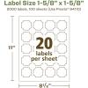 imageAvery EcoFriendly Matte White Recycled Square Scalloped Labels 158quot x 158quot PrinttoTheEdge Matte White Labels Permanent Adhesive LaserInkjet Printable 200 Total2 000 labels