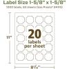imageAvery EcoFriendly Matte White Recycled Square Scalloped Labels 158quot x 158quot PrinttoTheEdge Matte White Labels Permanent Adhesive LaserInkjet Printable 200 Total1 000 labels