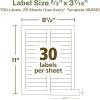 imageAvery EcoFriendly Recycled File Folder Labels 23quot x 3716quot White Permanent Label Adhesive 750 Printable Labels 4826623 in x 3716 in