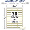 imageAvery Glossy Clear Labels Metallic Gold Borders 1quot x 258quot Rectangle Labels 180 Total LaserInkjet Printable 6550Glossy Clear Gold Borders