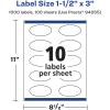 imageAvery Glossy Clear Oval Labels Sure Feed Technology 15quot x 3quot 100 Glossy Clear Labels PrinttoTheEdge LaserInkjet Printable1 000 labels