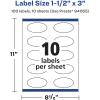 imageAvery Glossy Clear Oval Labels Sure Feed Technology 15quot x 3quot 100 Glossy Clear Labels PrinttoTheEdge LaserInkjet Printable100 labels