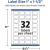 imageAvery Glossy Clear Rectangle Labels Sure Feed Technology 1quot x 15quot 320 Glossy Clear Labels PrinttoTheEdge LaserInkjet Printable800 labels