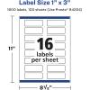 imageAvery Glossy Clear Rectangle Labels Sure Feed Technology 1quot x 3quot 160 Glossy Clear Labels PrinttoTheEdge LaserInkjet Printable1 600 labels