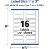 imageAvery Glossy Clear Rectangle Labels Sure Feed Technology 1quot x 3quot 160 Glossy Clear Labels PrinttoTheEdge LaserInkjet Printable400 labels