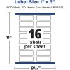 imageAvery Glossy Clear Rectangle Labels Sure Feed Technology 1quot x 3quot 160 Glossy Clear Labels PrinttoTheEdge LaserInkjet Printable800 labels