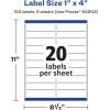 imageAvery Glossy Clear Rectangle Labels Sure Feed Technology 1quot x 4quot 200 Glossy Clear Labels LaserInkjet Printable100 labels