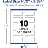 imageAvery Glossy Clear Rectangle Labels with Sure Feed 15quot x 275quot 50 Glossy Clear Labels PrinttoTheEdge LaserInkjet Printable250 labels