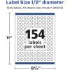 imageAvery Glossy Clear Round Labels Sure Feed Technology 05quot Diameter 1540 Glossy Clear Labels PrinttoTheEdge LaserInkjet Printable1 540 labels