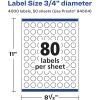 imageAvery Glossy Clear Round Labels Sure Feed Technology 075quot Diameter 800 Glossy Clear Labels PrinttoTheEdge LaserInkjet Printable4 000 labels