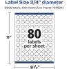 imageAvery Glossy Clear Round Labels Sure Feed Technology 075quot Diameter 800 Glossy Clear Labels PrinttoTheEdge LaserInkjet Printable8 000 labels