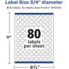 imageAvery Glossy Clear Round Labels Sure Feed Technology 075quot Diameter 800 Glossy Clear Labels PrinttoTheEdge LaserInkjet Printable800 labels